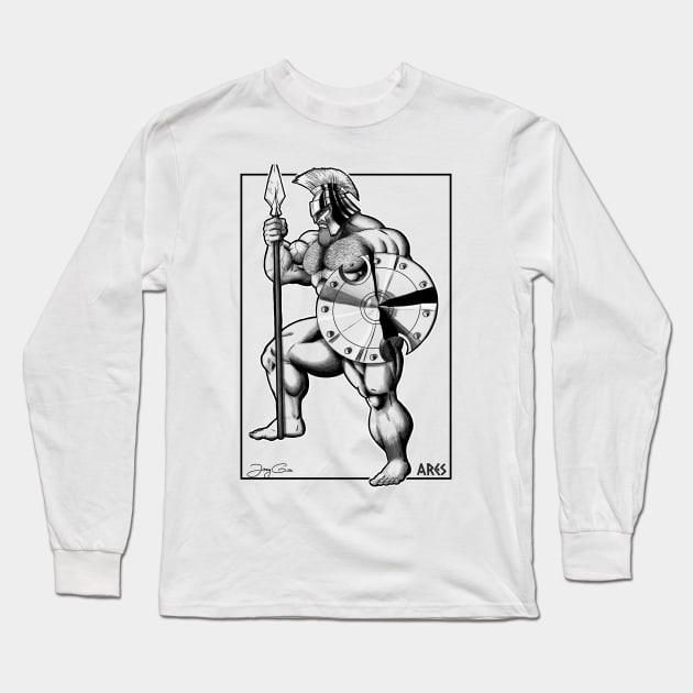 Ares Long Sleeve T-Shirt by JayGeeArt